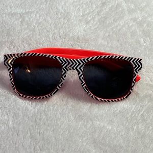 Black White and Orange Sunglasses